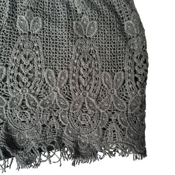 FIRE LOS ANGELES BOHEMIAN STYLE CROCHET SHORT SHORTS IN BLACK SZ S 100% COTTON - Picture 6 of 16